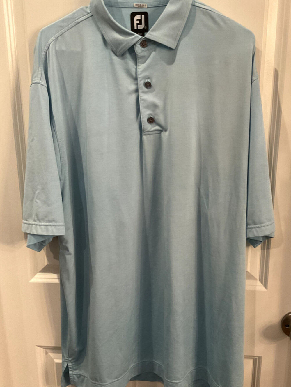 EUC Foot Joy Light Blue Green Golf Polo Shirt, Size XL